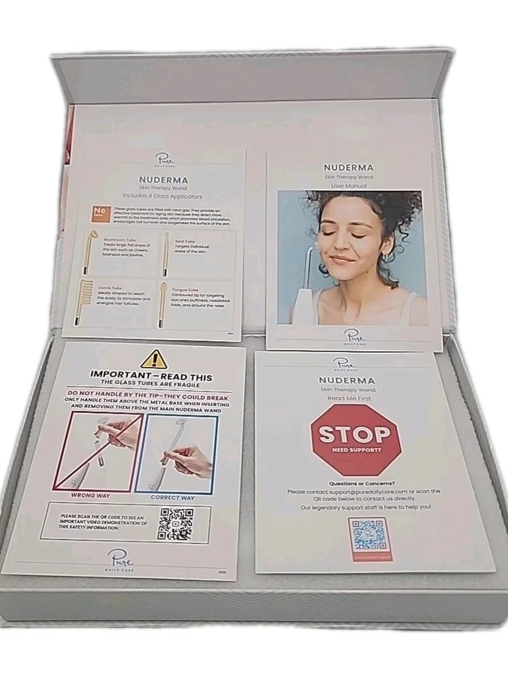 Pure NuDerma Natural Dermal Cell Energy Amplification System Skin Therapy Wand